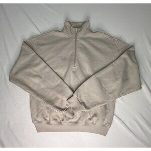 Women’s SKIMS 1/4 Zip Pullover Long Sleeve Top XS Beige